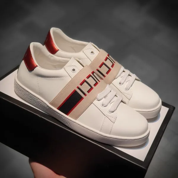 giay Gucci Ace Leather full phu kien mau do (2) giay Gucci Ace Leather full phu kien mau do
