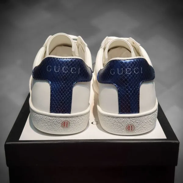 giay Gucci Ace Leather full phu kien mau xanh duong (2) giay Gucci Ace Leather full phu kien mau xanh duong