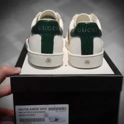 giay Gucci Ace Leather full phu kien mau xanh la