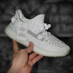 Giay Adidas Yeezy 350 Boost v2 Static trang Full phan quang