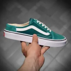Giay Vans Old Skool Mule dap got mau xanh