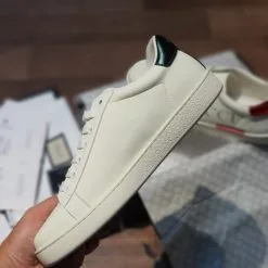 Giay Gucci Ace Leather chu ngang