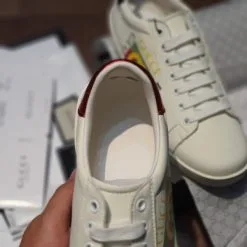 Giay Gucci Ace Leather logo ivory logo to rep 11 gia re ha noi