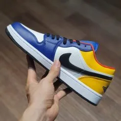 giay Air Jordan 1 Low Purple Yellow