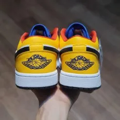 giay Air Jordan 1 Low Purple Yellow