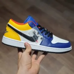 giay Air Jordan 1 Low Purple Yellow