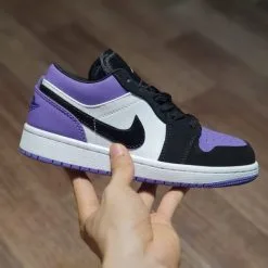 giay nike air jordan 1 low court purple tím