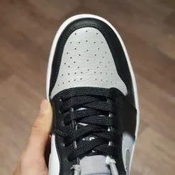 giay nike air jordan 1 low trainers in light smoke grey black vet bac khoi