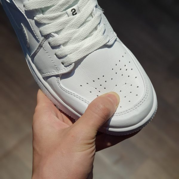 Giày Air Jordan 1 Mid Bg Triple White Trắng Full - H&S Sneaker