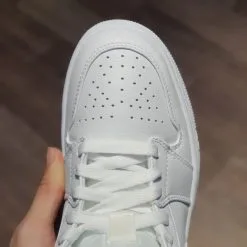 giay Air Jordan 1 Mid BG Triple White trang full co cao