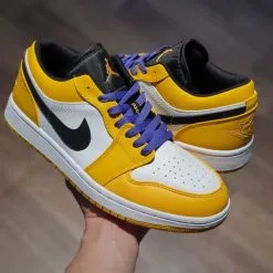 Giay Nike Air Jordan 1 Low Laser Orange jd co thap trang vang