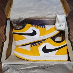 Giay Nike Air Jordan 1 Low Laser Orange jd co thap trang vang