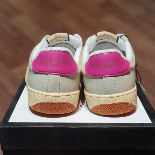 got giay Gucci Screener sneaker in leather with Web bands son tung hong rep 11 gia re ha noi 570443 9SFR0 5270