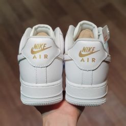 Giày Nike Air Force 1 '07 Essential In White And Metallic Gold - H&S Snk