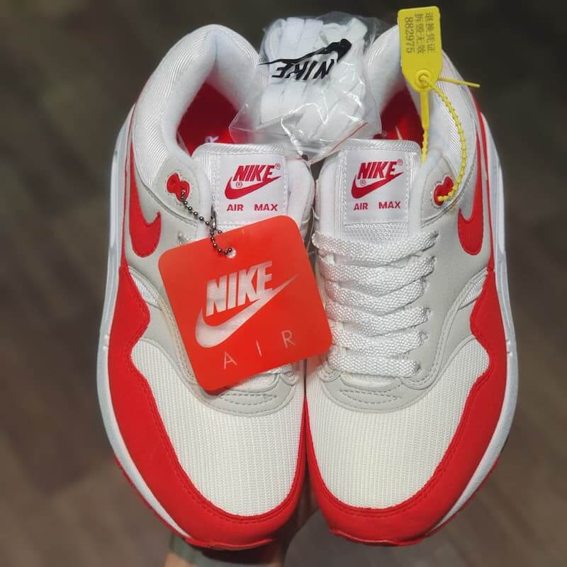 Giày Nike Air Max 1 Anniversary 'White & University Red' - H&S Sneaker